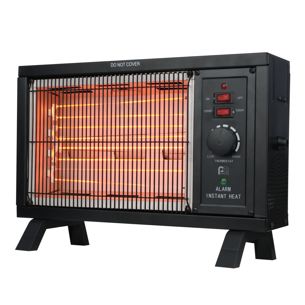 1500/1250W Radiant 11" Heater, Black