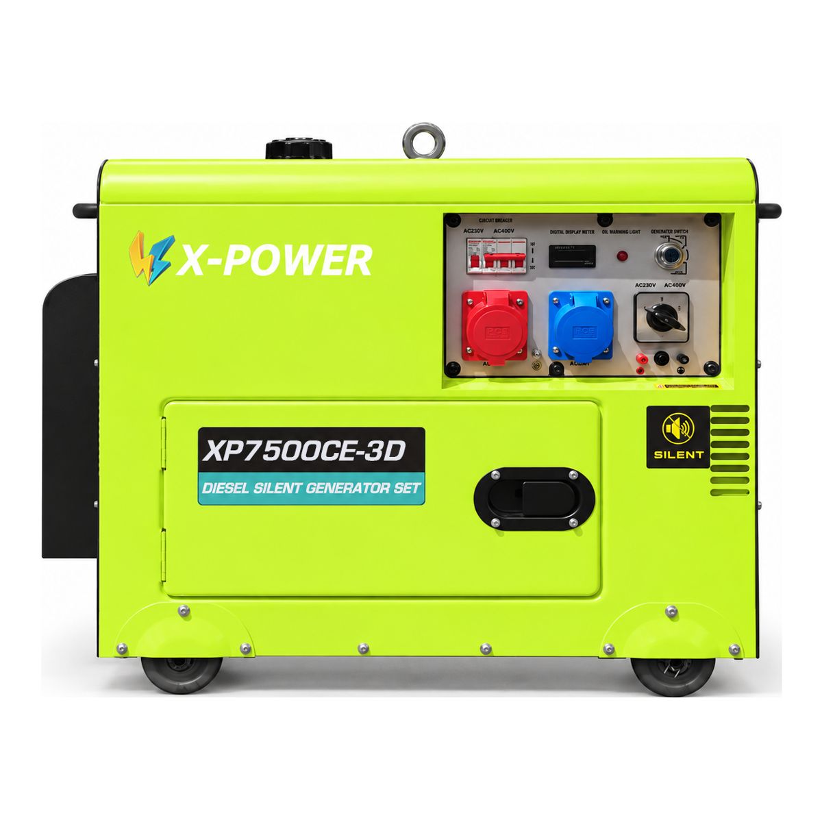 6kW 6.5kW Silent Diesel Generator  | Portable Commercial Backup Power Generator - XP7500CE