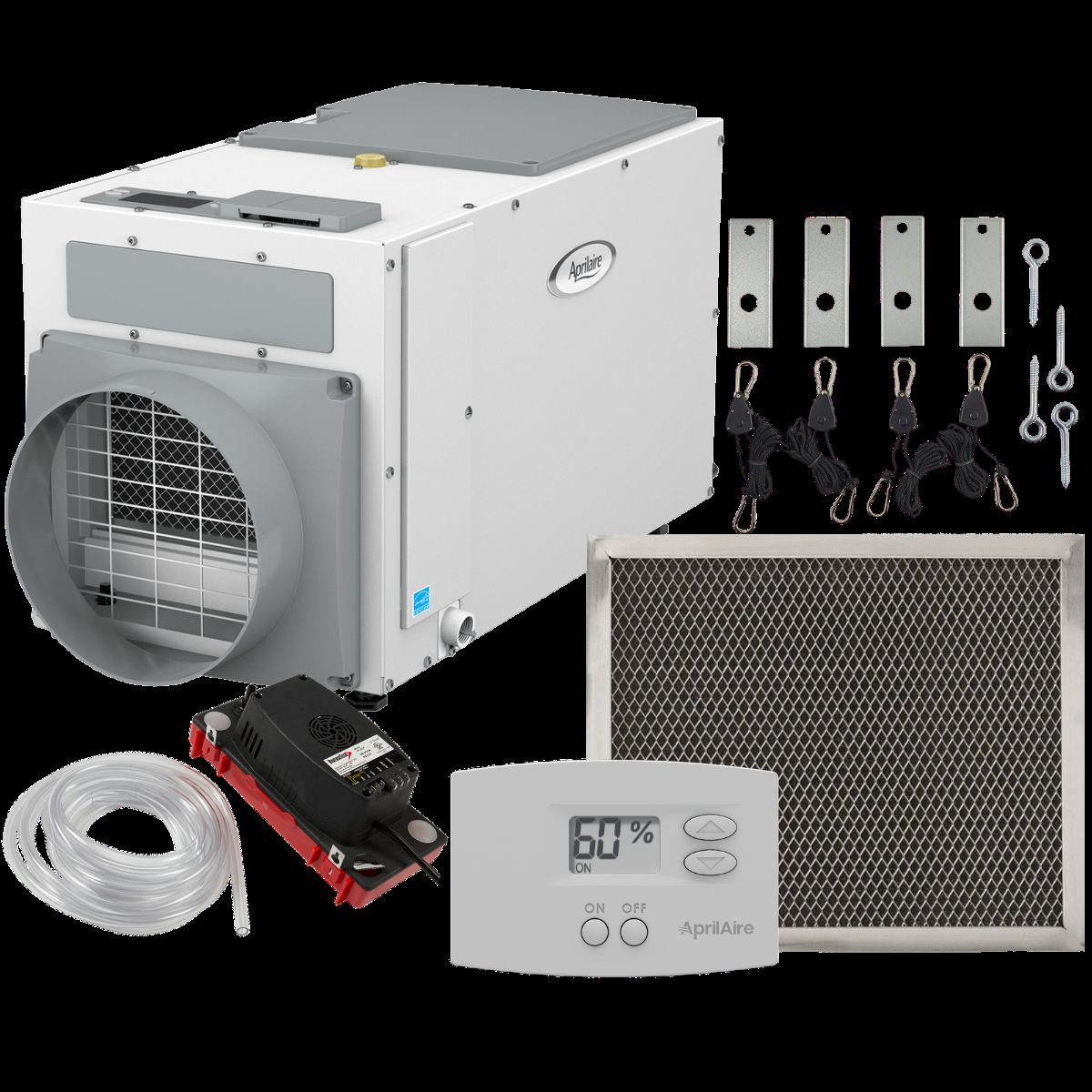 Aprilaire E100 100-Pint Energy Star Dehumidifier + Basement Package