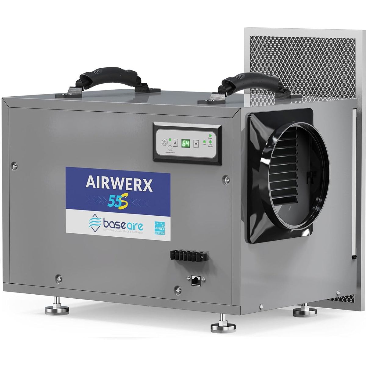 BaseAire® AirWerx 55S Crawl Space Dehumidifier, 120 Pints Dehumidifier with Drain Hose