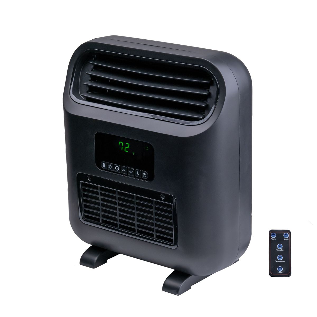 Comfort Zone Slim Line Wall Mount Electric Space Heater with Stand and Remote Control
