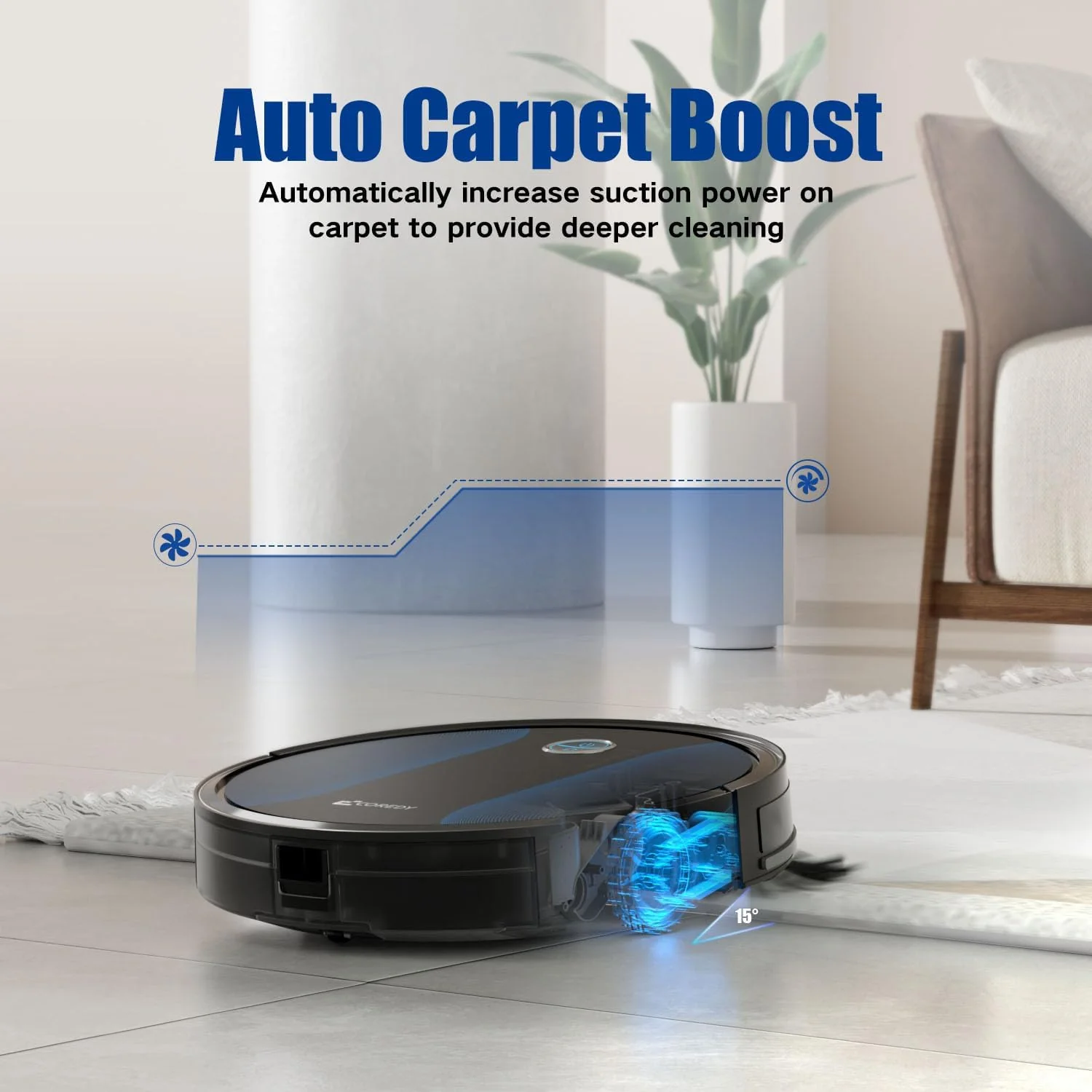[Factory Overstock]-Coredy R550 Ultra Robot Vacuum Cleaner, 2200Pa Strong Suction