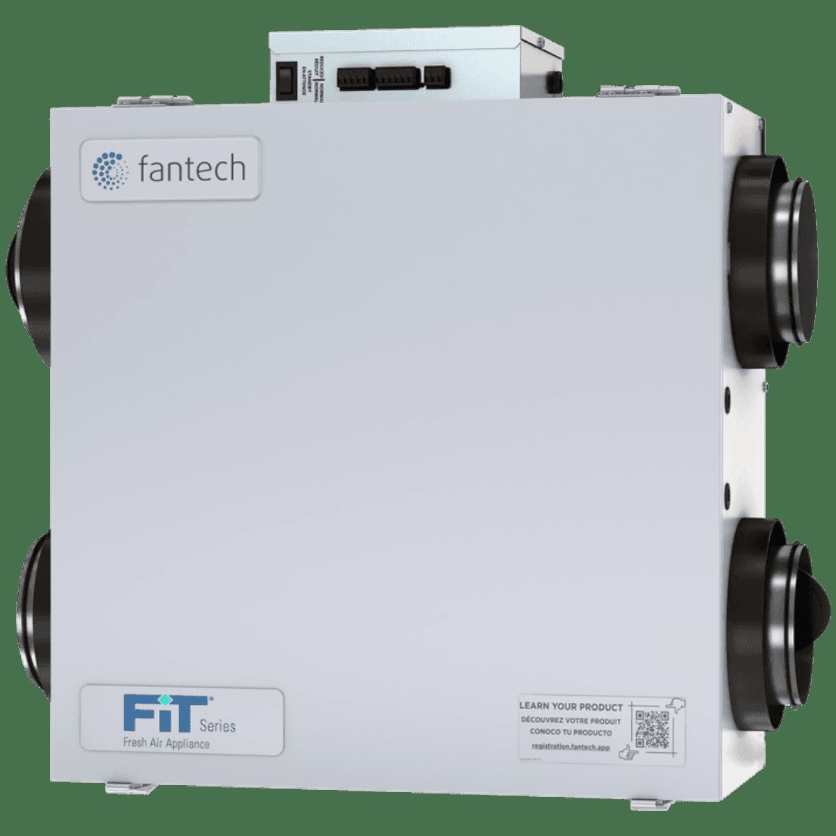 Fantech FIT 120E-M Low Profile Mirrored 127 CFM Energy Recovery Ventilator