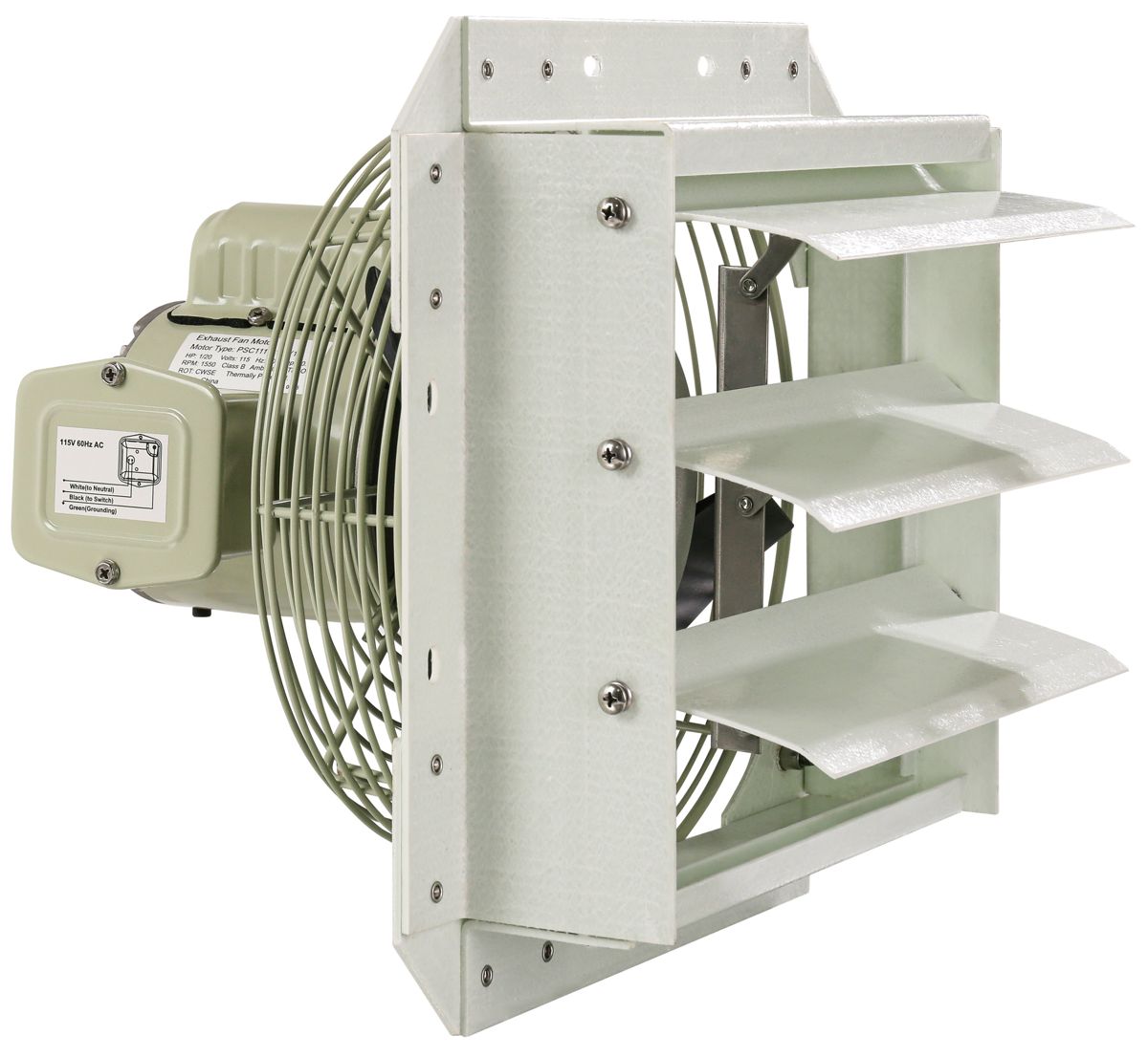iLiving ILG8SF10S-CR 10-Inch Corrosion Resistance Shutter Exhaust Fan, Single Speed