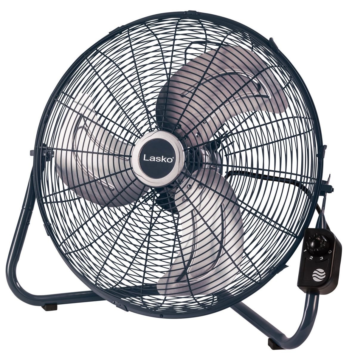 Lasko 20" High Velocity Floor Fan: Wall Mount, 3-Speed, Pivoting, Gray