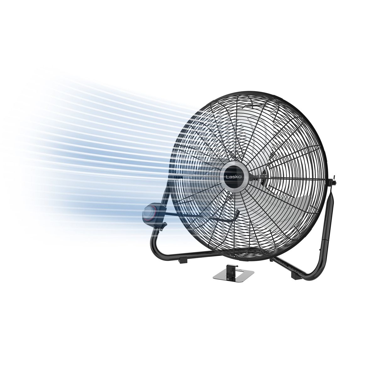 Lasko 20" High Velocity Floor Fan: Wall Mount, 3-Speed, Pivoting, Black