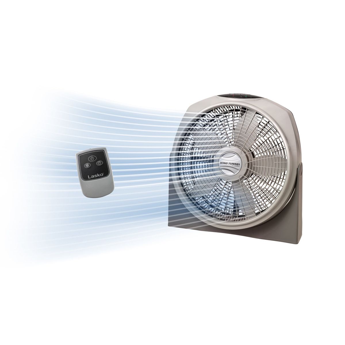 Lasko Wind Tunnel 20" Air Circulator Fan: Wall Mount, 3-Speed, Remote, Timer, Tan