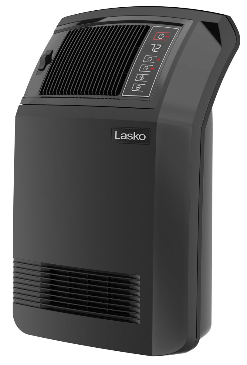 Lasko 23" Ceramic Console Space Heater: 2 Heat Settings, Remote, Timer, Adjustable Louvers, Thermostat, Black