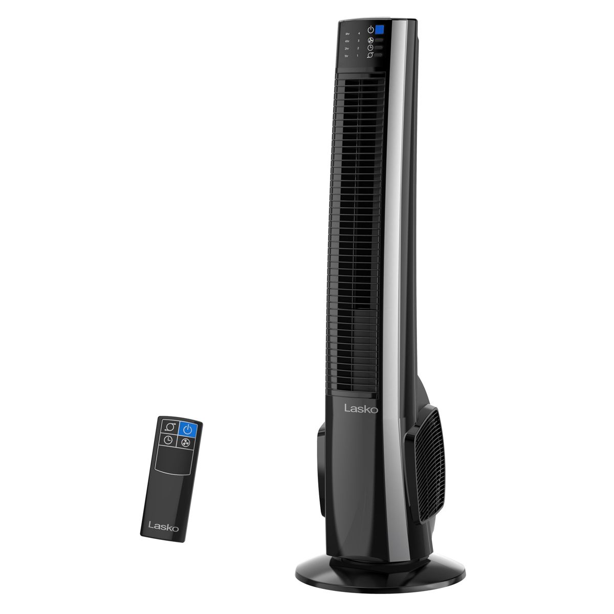 Lasko 38" Hybrid Tower Fan: Oscillating, 4-Speed, Remote, Timer, Black