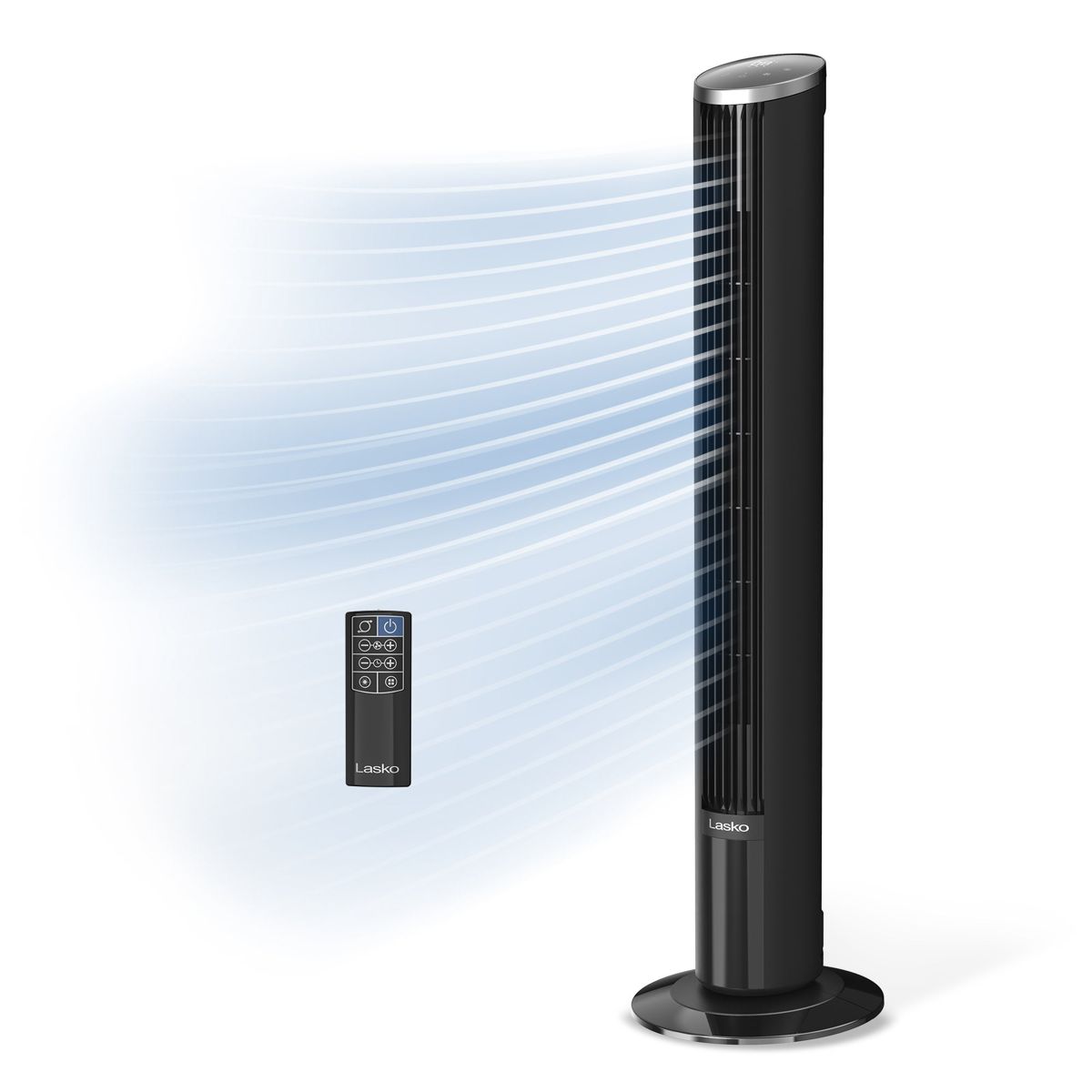 Lasko 42" DC Tower Fan: Oscillating, 12-Speed, Remote, Timer, Black