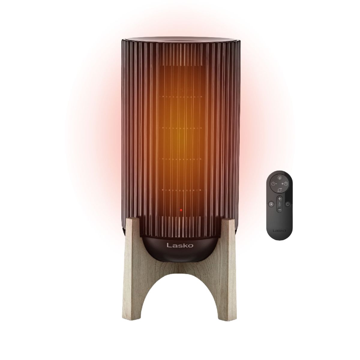 Lasko Artisan 16" Ceramic Tower Space Heater: Oscillating, 2 Heat Settings, Remote, Timer, Tip-Over Switch, Thermostat, Black