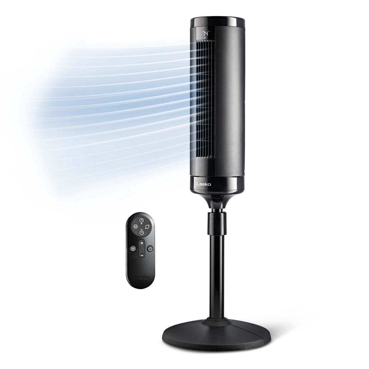Lasko Elevation 54" DC Pedestal Tower Fan: Oscillating, 8-Speed, Remote