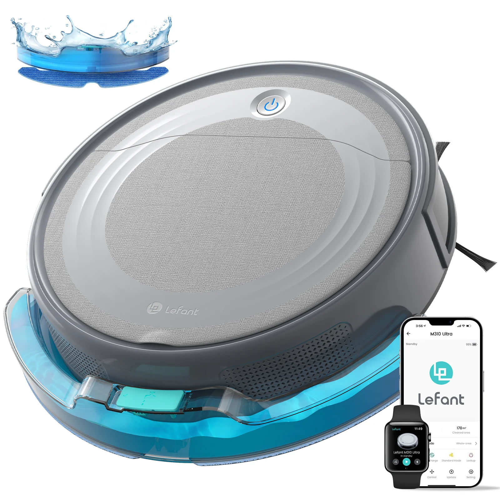 Lefant Robot Vacuum M310 Ultra Grey