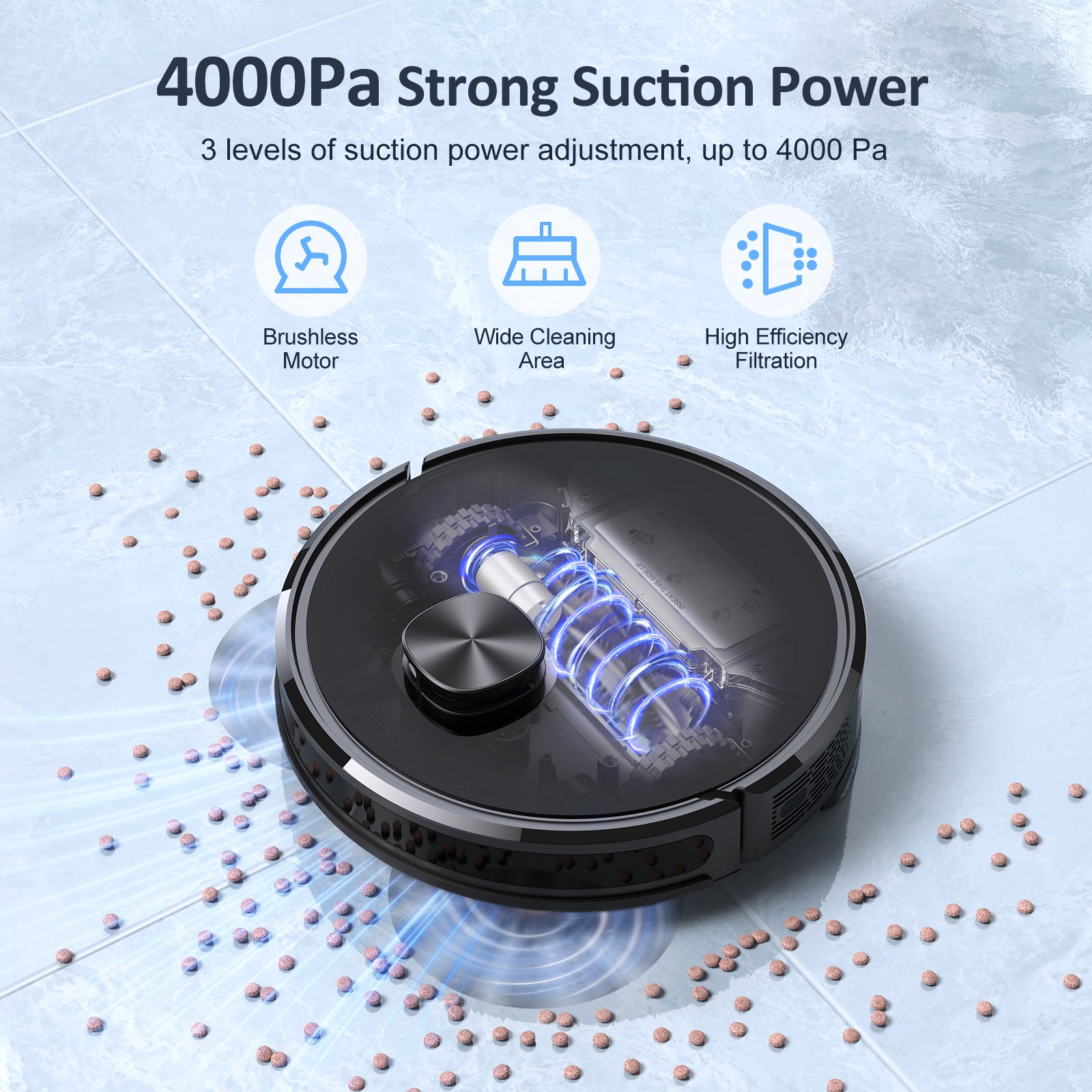 lubluelu SL60D 4000Pa LIDAR Navigation Robotic Vacuum