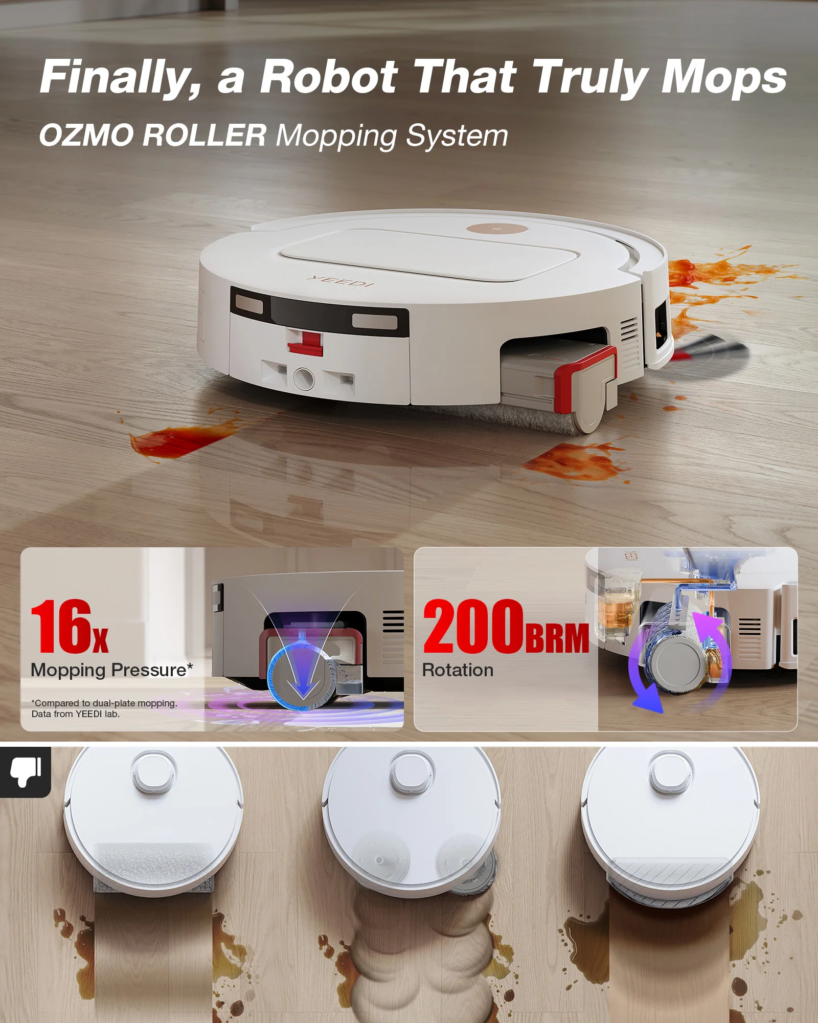 YEEDI M14 PLUS White Robot Vacuum & Mop