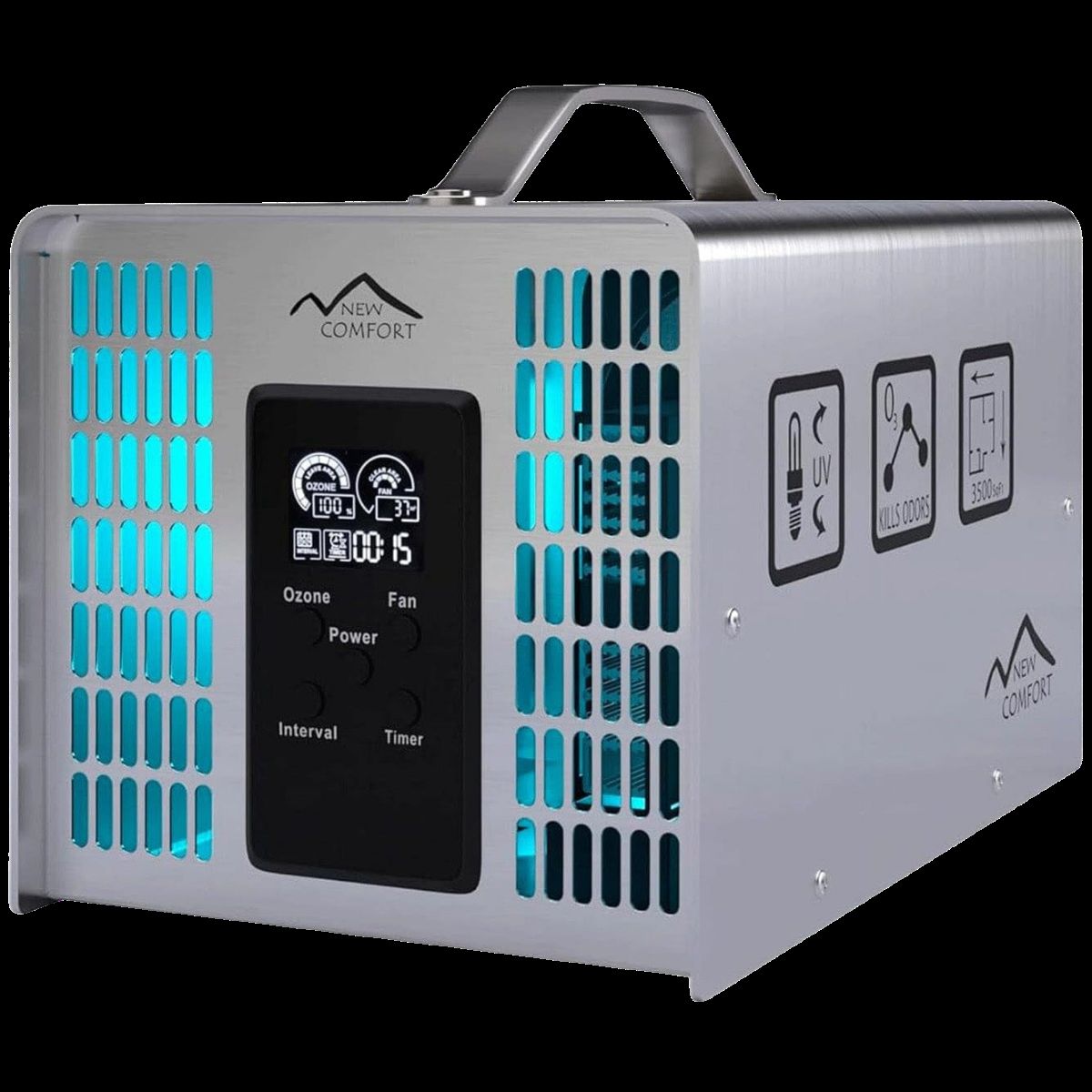 New Comfort SS12000 Stainless Steel 9,000 to 14,000 mg/hr Commercial PLCOZ12K Ozone Generator