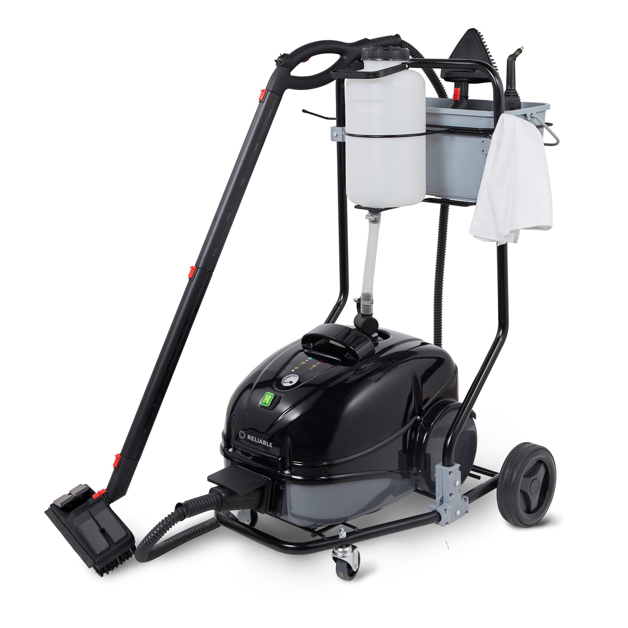 Brio Pro 6 Bar Steam Cleaner with Continuous Steam, Commercial with 1100CT Trolley