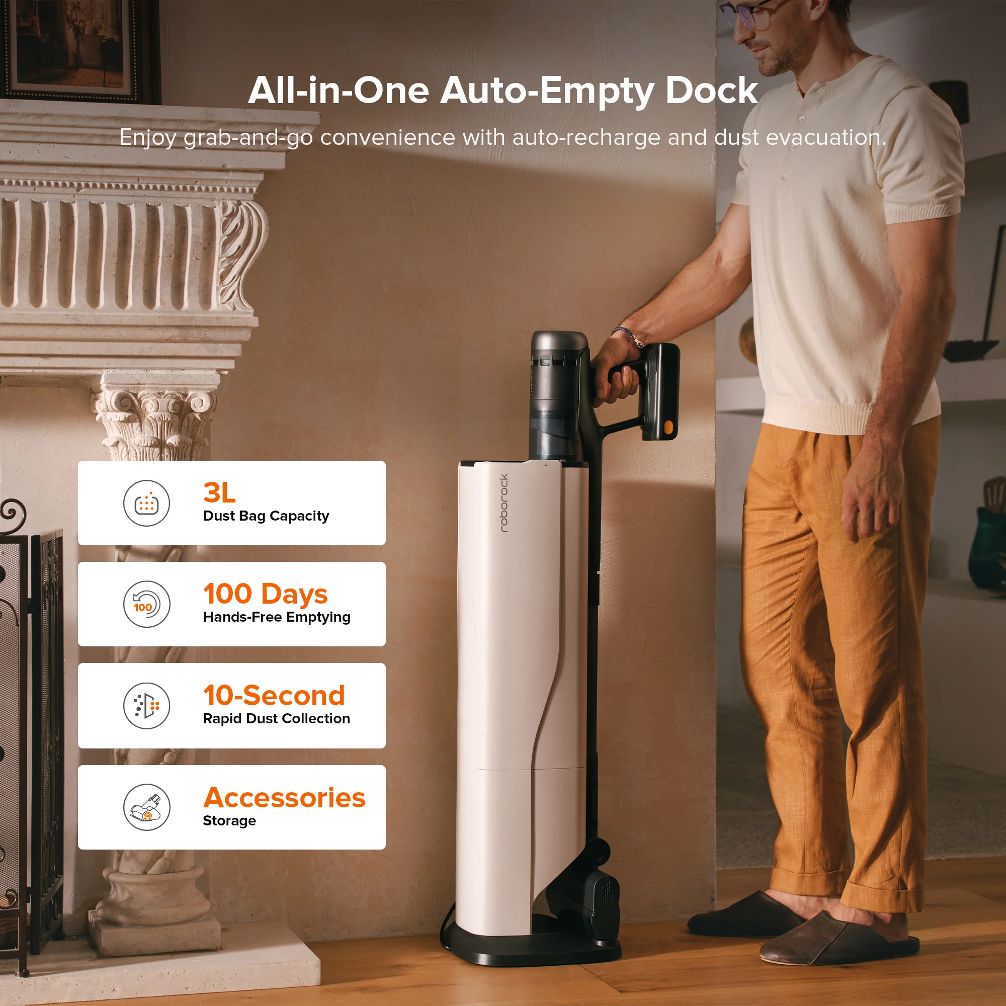Roborock H60 Hub Ultra Cordless Stick Vacuum Cleaner