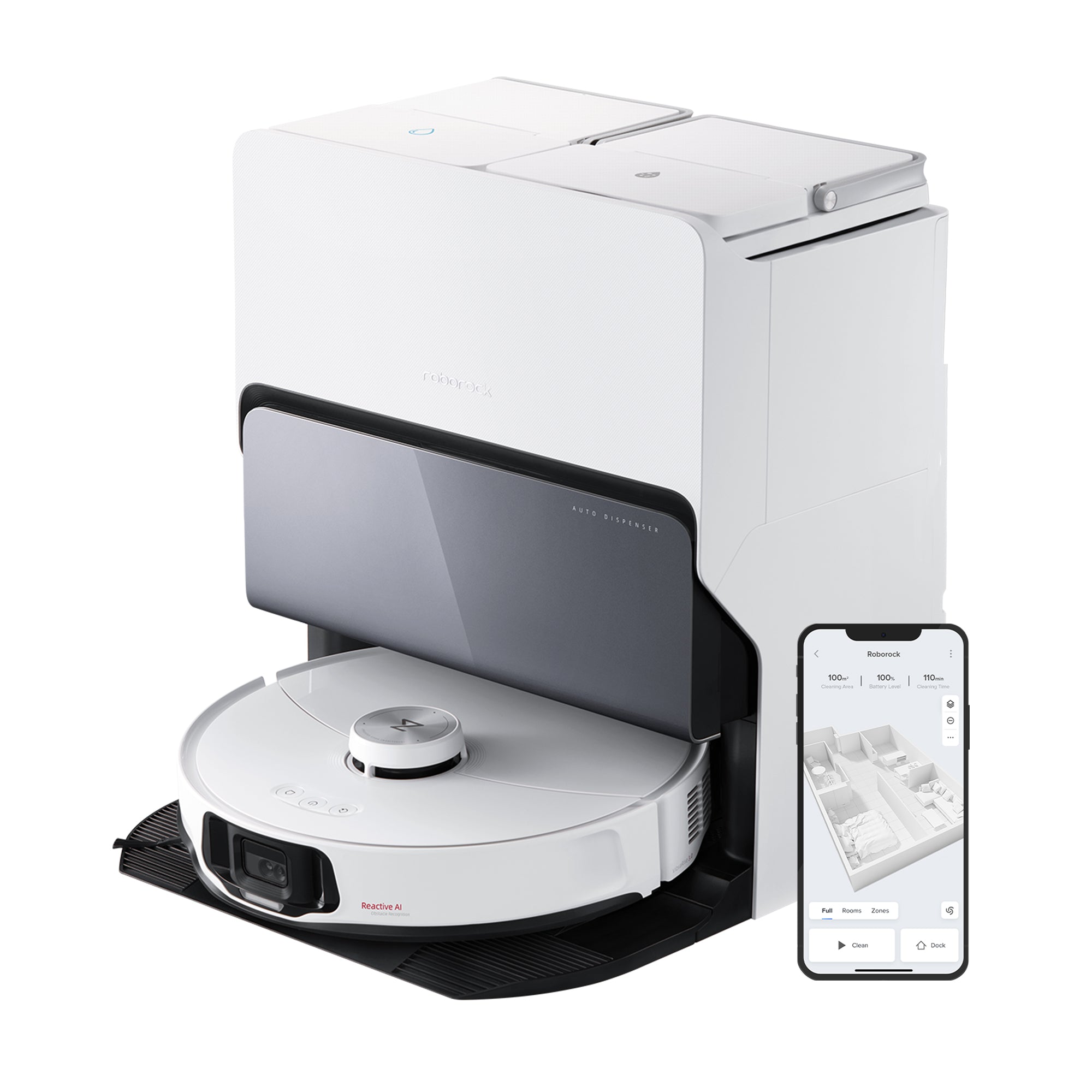 Roborock S8 MaxV Ultra Saugroboter mit 10000Pa extreme Saugkraft und VibraRise® 3.0 Wischsystem