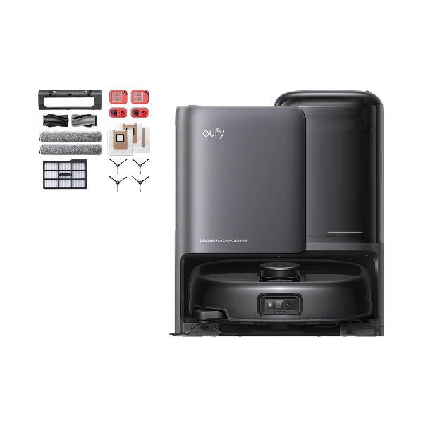 eufy Omni Robot Vacuum and Mop Combo E25, Auto-Empty & Self-Cleaning All-in-One Station + Official Replacement Parts Kit