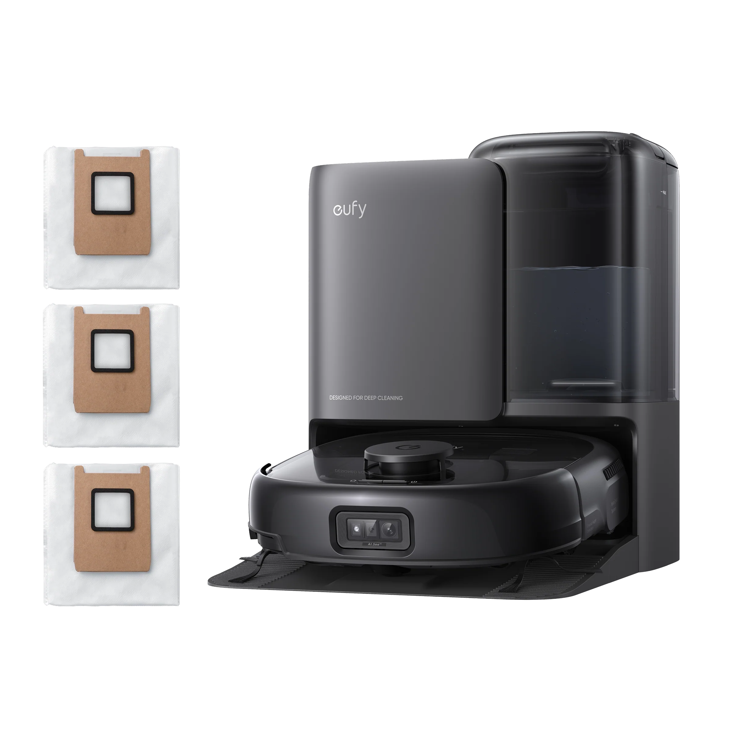 eufy Omni Robot Vacuum and Mop Combo E25 Auto-Empty & Self-Cleaning All-in-One Station and Official Dust Bags