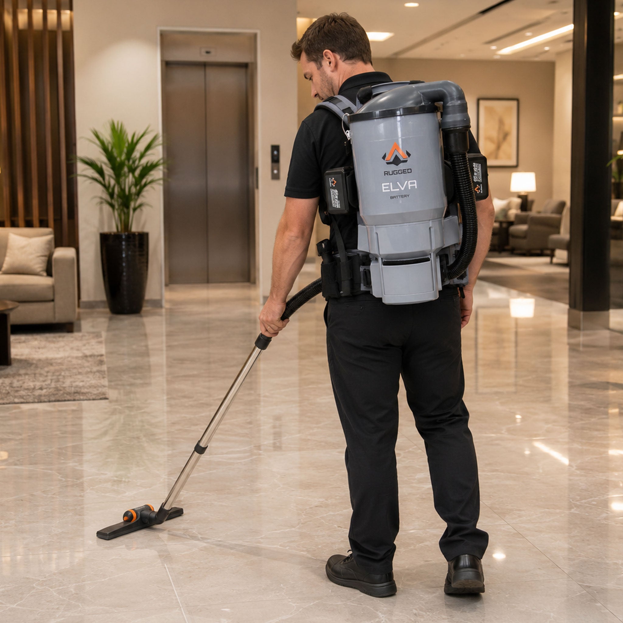 Rugged® Elva 32mm Cordless Backpack Vacuum Cleaner