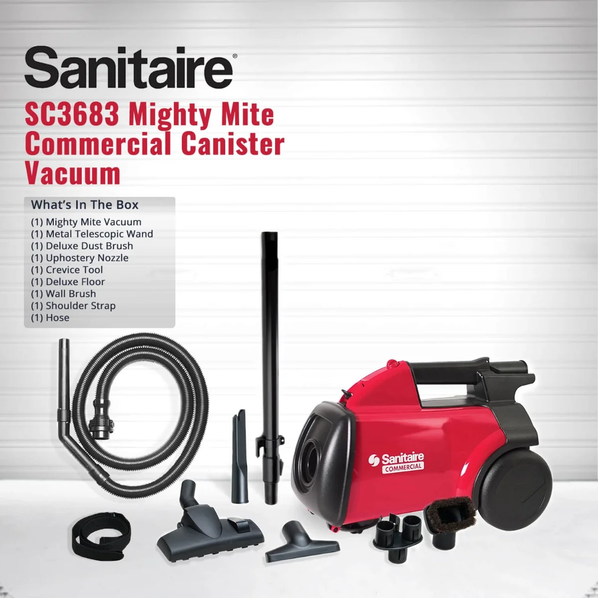 Sanitaire SC3683 Mighty Mite Commercial Canister Vacuum