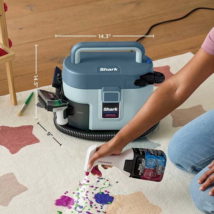 Shark® EveryMess™ Corded Portable Wet & Dry Vac and Stain Remover, Light Blue