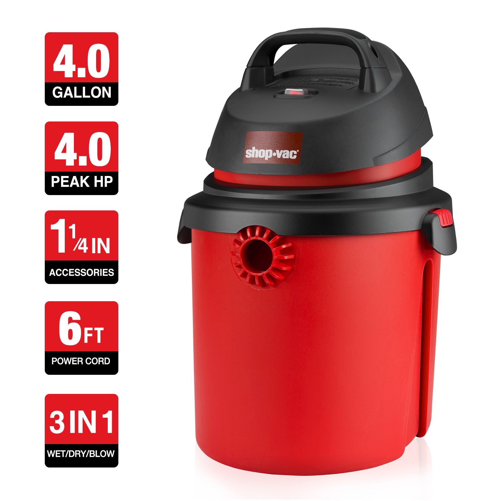 Shop-Vac® 4 Gallon 4.0 Peak HP Wet/Dry Vac