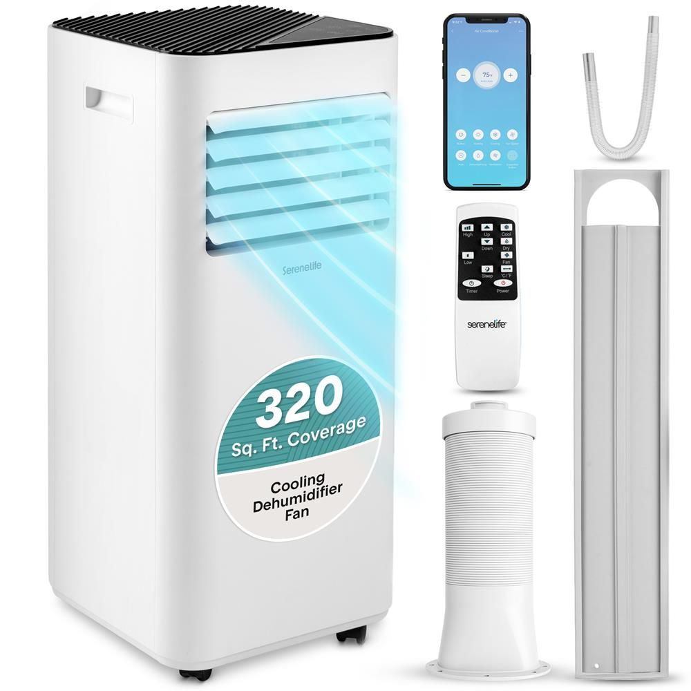 Portable Air Conditioner 10000 BTU Efficient Cooling Dehumidifier White
