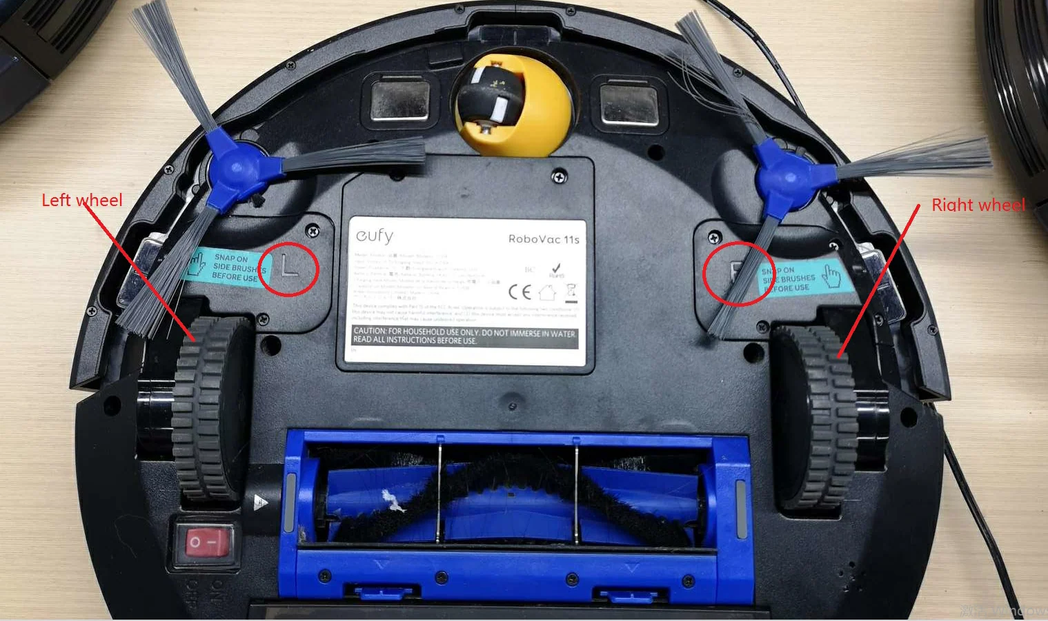 Right Wheel, Compatible with RoboVac 11S,11S PLUS,11S MAX,12,15C,15C MAX