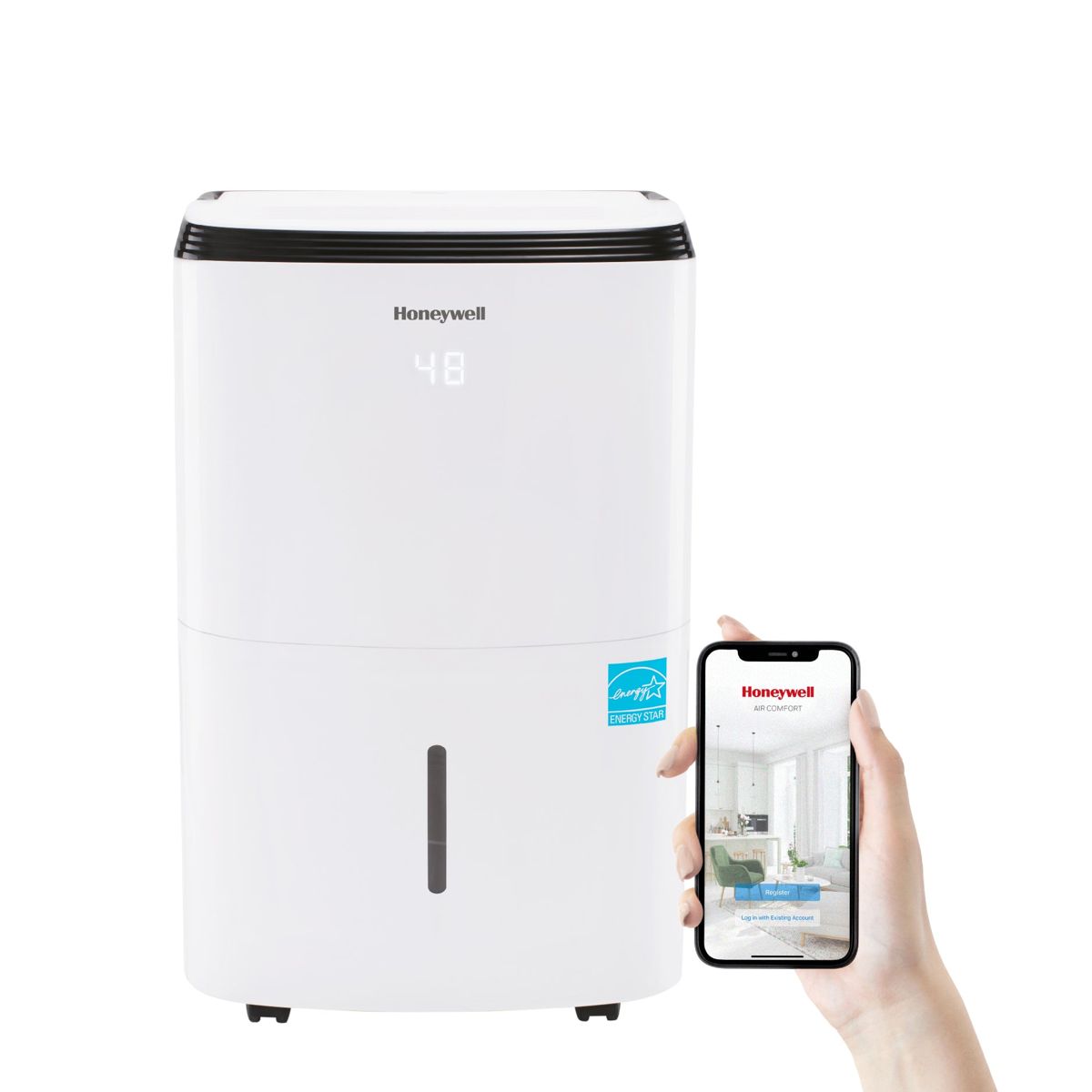 Honeywell TP30AWKNR 23-Pint (30 Pint DOE 2019 Standard) Smart Dehumidifier with Alexa Voice Control, White