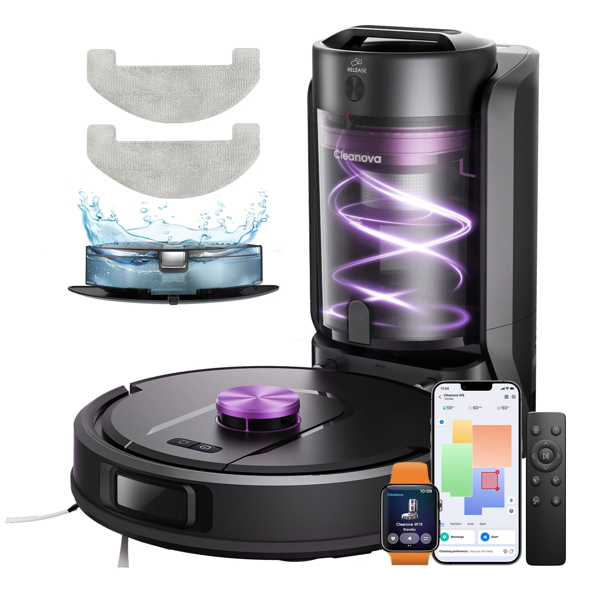 Vactidy & Vexilar | Cleanova W15 Robot Vacuum Cleaner