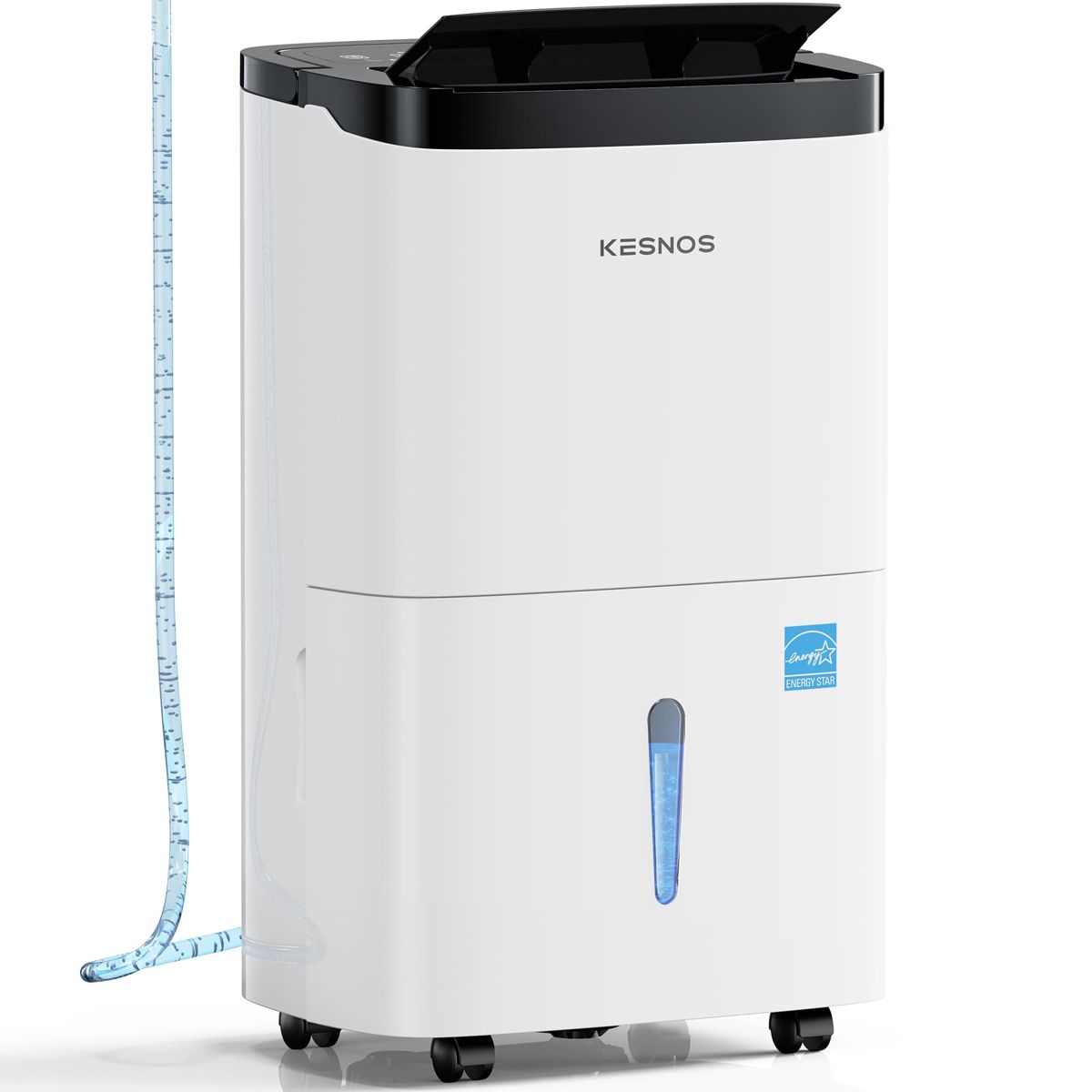 Kesnos 150 Pint Dehumidifier with Pump for Home and Basements up to 7000 Sq. Ft, with Bucket, Drain Hose, Portable, Auto Defrost and Self-Drying