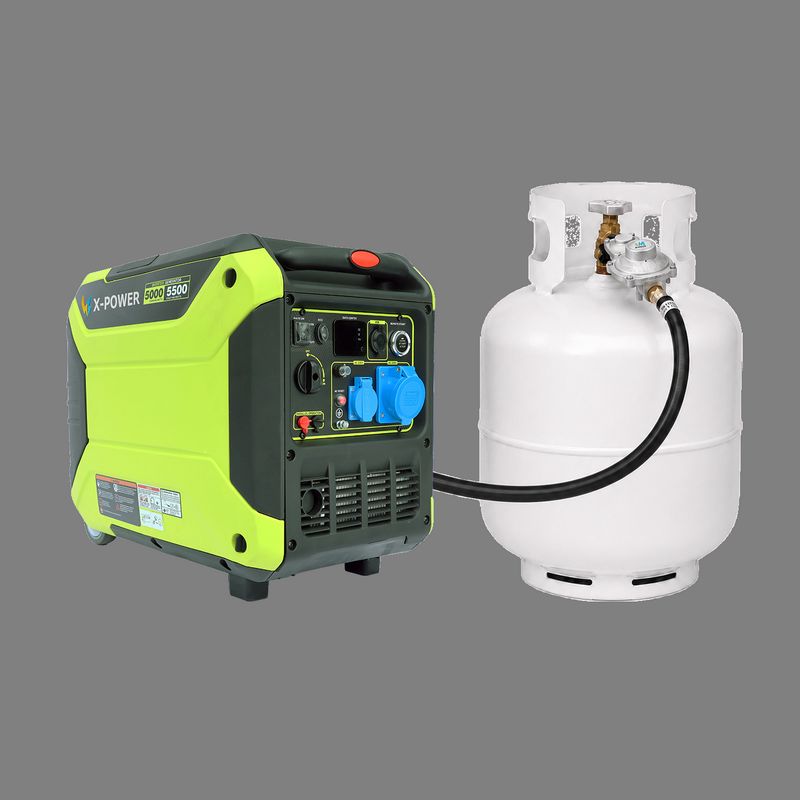5000 Watt Dual Fuel Inverter Generator Gas LPG Powered Electric Generator 230V 50/60Hz-XP5500iED